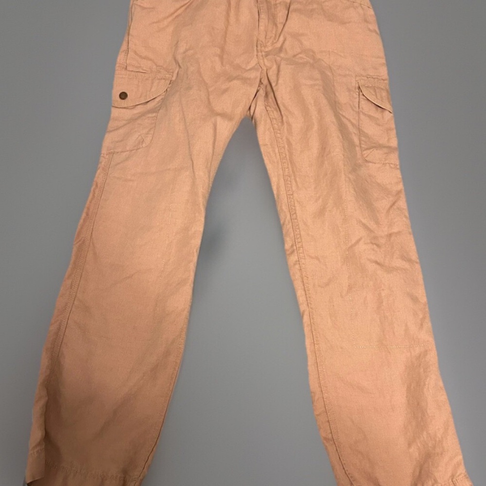 Women’s  Tan Cargo linen Pants